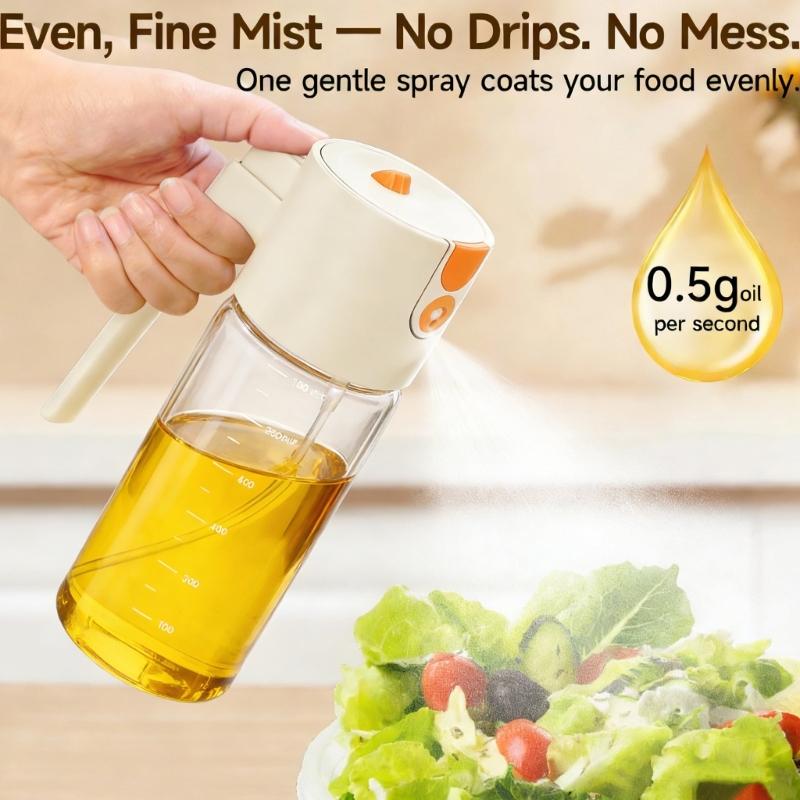 Glass Oil Sprayer Bottle For Cooking With Silicone Base And Removable Parts Precise Oil Sprayer For Easy Cleaning
