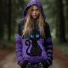 2025 European & American Cross-Border Halloween Loose Hooded Sweatshirt with 3D Print