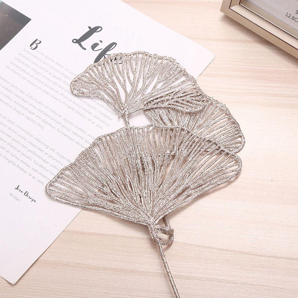 Wedding Home Glitter Glitter Leaves Christmas Tree Decor Artificial Flower Christmas Decorations