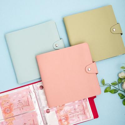 Waterproof Envelop Savings Challenges Book PU Leather Cash Budget Binder  Stainless Ring Binder