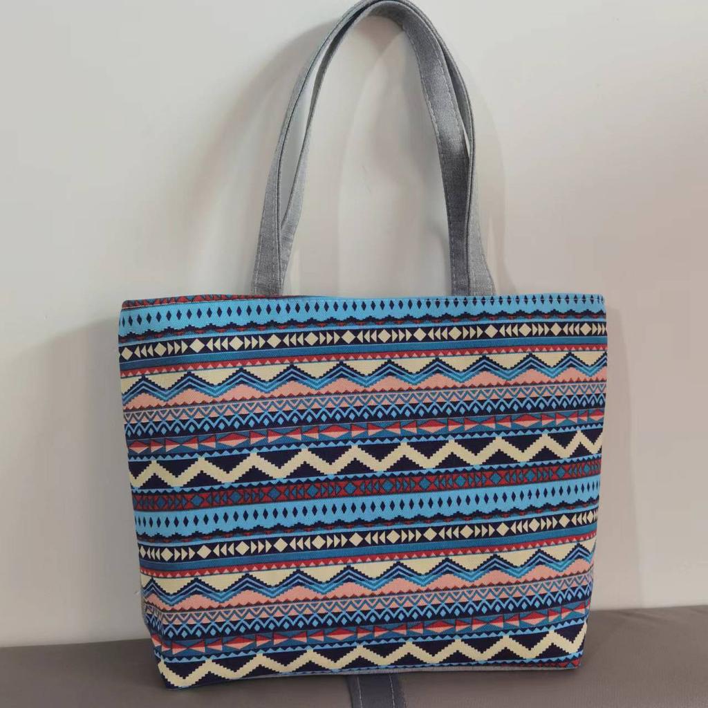 Neue Canvas-Tasche Xinmatai Retro-Damen-Tasche bedruckte Handtasche Tote große Tasche literarische Schulter-Einkaufstasche