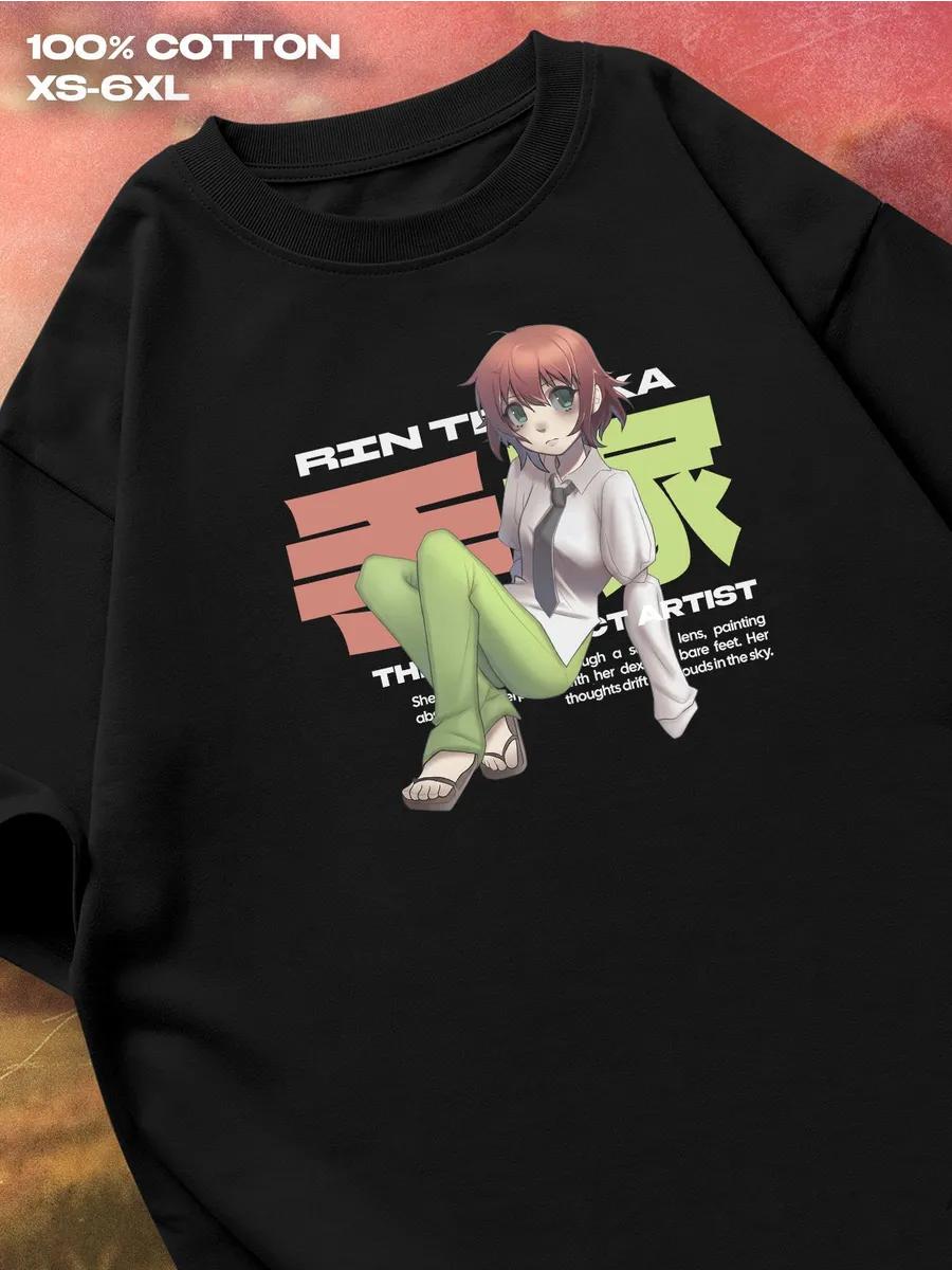 

Черная футболка Katawa Shoujo Мужская футболка Женские футболки с принтом букв Футболка с коротким рукавом Повседневная уличная футболка Топ XL