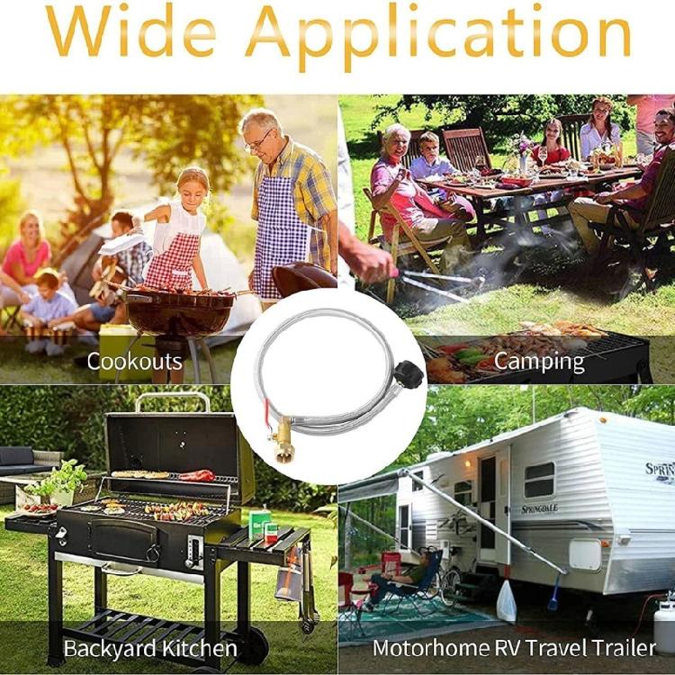 Outdoor Camping Gas Tank Inflation Connection Pipe Extension Line Flat Gas Tank Connection Extension Line Replacement