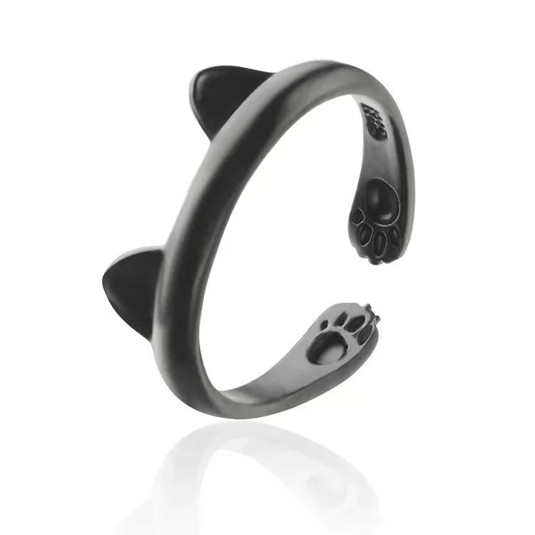 Nouveau Bague Tendance Mignonne Griffe de Chat Ouverture Réglable pour Femmes Hommes Dames Fête Anniversaire Mariage Bague Accessoires Bijoux Cadeau