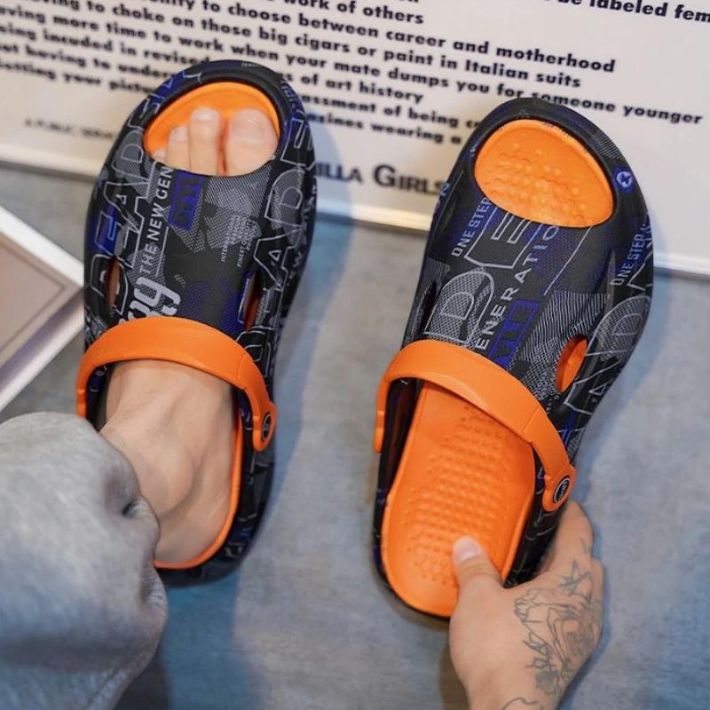 Fashion Platform Men's Shoe Beach Trend Slides 2025 Adult Designer Luxury Y2k Cheap Shoes Liquidation Fun Eva Original Pvc Male Slipper