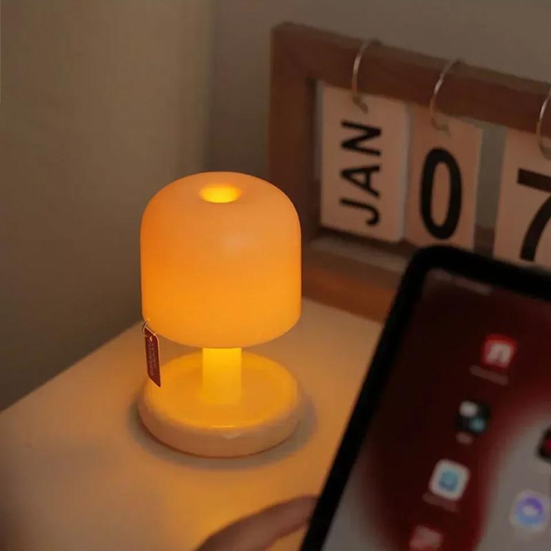 1PC Mini Cute Desktop Lamp Usb Rechargeable Night Light for Bedroom Living Room Study Table Home Party Kid Room Night Lighting
