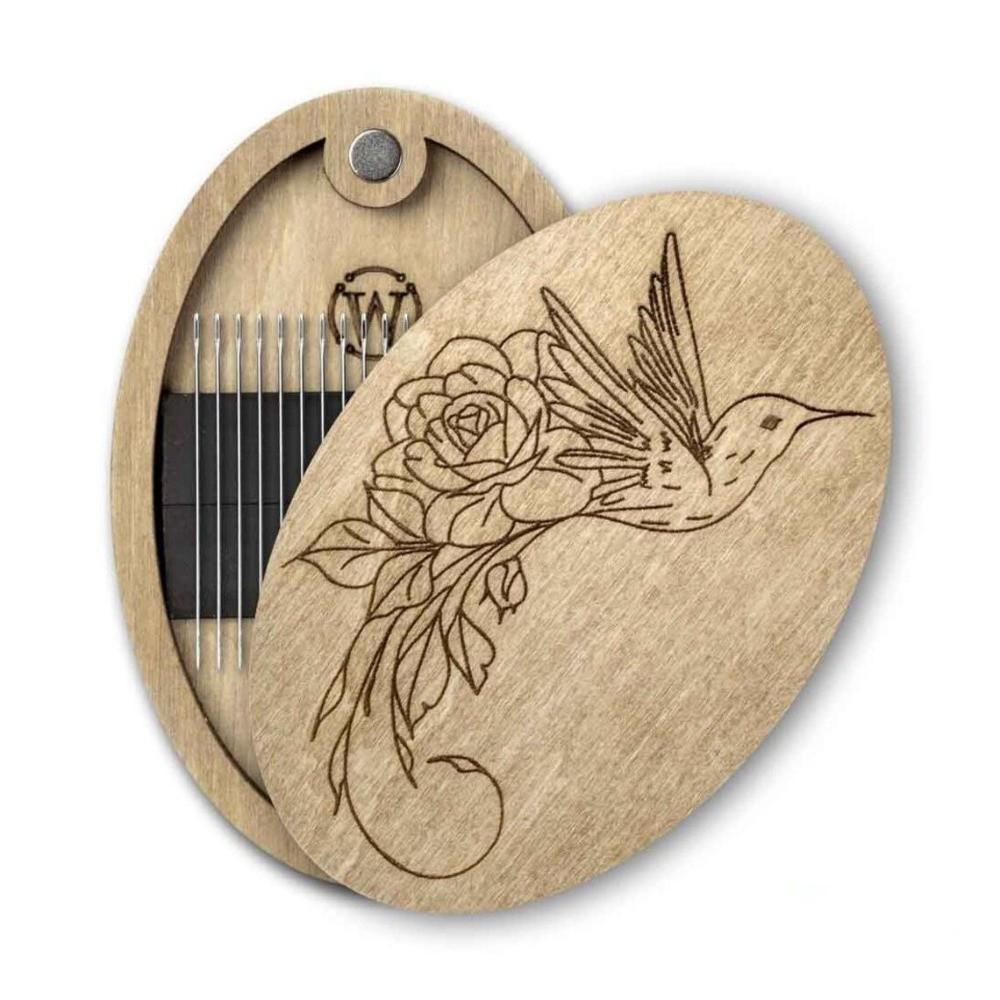 Magnetic Feature Wooden Magnetic Needle Box Magnetic Needle Holder  Home Organization