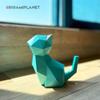 ORIGAMIPLANET 3D Origami Craft Kit Moonlit Cat Paper Home Paper 3D Paper Handmade Home DIY Craft Set for Gift for Adults and Kids Ages - Kitten,