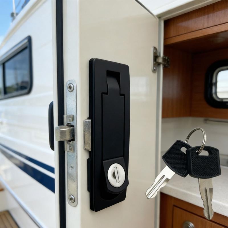 High Security Marine Grade Flat Surfaces Lock Universal For Travel Trailer Yacht Storage Compartment Easy Installation
