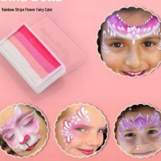 MengHui 12-Color Kids' Face Paint Set - Water-Soluble Body & Stage Makeup