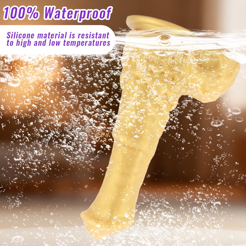 Goldenes Alien-Pferd Weiblicher Masturbator: Riesiger Anal-Dilatator-Plug-Spielzeug