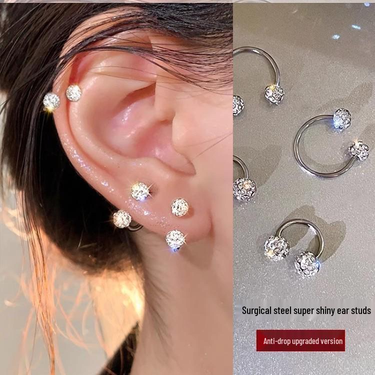 Super Sparkly Zircon High-End Versatile Earrings: Luxury, Influencer-Approved, Piercing-Friendly Studs