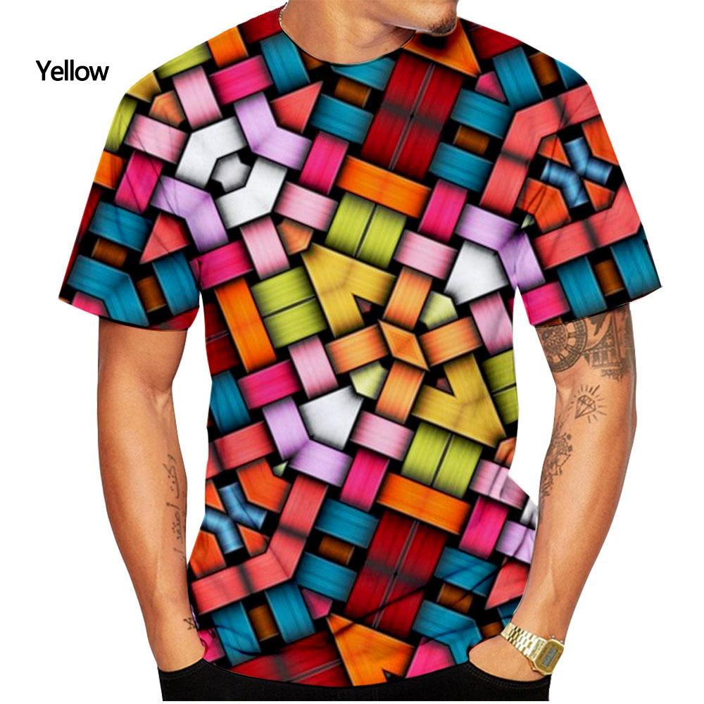 

Новая мода Геометрическая футболка Абстрактная футболка с коротким рукавом летний блейзер для мужчин 2XL