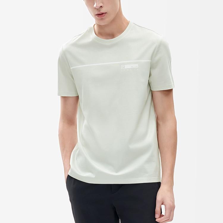 FILA T Shirts Men's Even Ivory Crew Neck Moderate Straight Fit F11M212105FIV