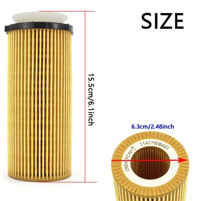 1 PIÈCE Filtre à huile de voiture 11427808443 Pour BMW E70 E71 E90 E91 E92 F02 F07 F10 F11 325d 330d 530d 730d 740d X5 X6 30d Moteur N57