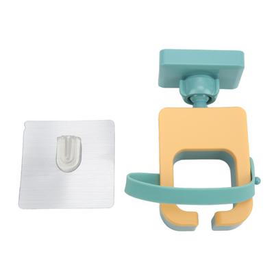 Hair Dryer Holder Rotating Adjustable Angle Elastic Hair Dryer Wall Mount with Non Marking Sticker for Bathroom Dorm