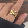Xiaomi 925 Sterling Silver Rings For Women Men Fine Jewelry Finger Adjustable Open Gold Cross Ring For Party Birthday Gift