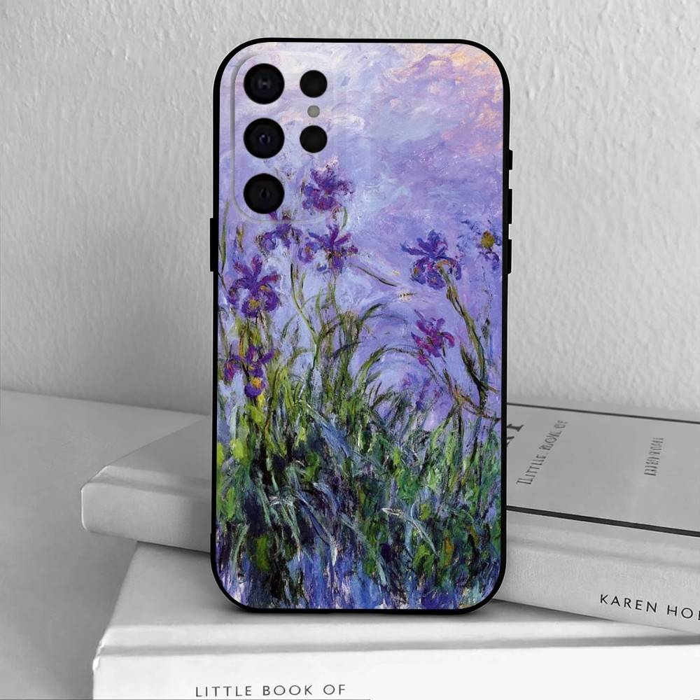 C-Claude-M-Monet-T Phone Case For Samsung S25,S24,S21,S22,S23,S30,Ultra,S20,Plus,Others Soft Black Case
