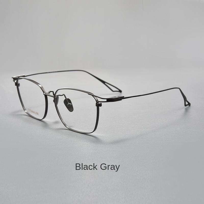 

Big Size Pure Titanium Fashion Retro Eyeglasses Square Myopia Hyperopia Astigmatism Luxury Optical Prescription Frames Man черный серый