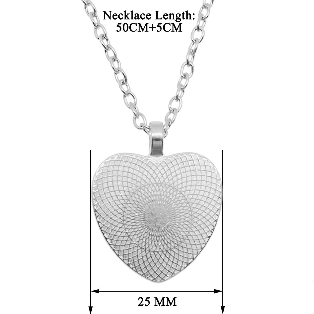 Pop Retro Rock Band Tokio Hotel Glass Heart Shape Pendant Necklace Bill Kaulitz Music Songer Picture Jewelry Charm Fans Gift