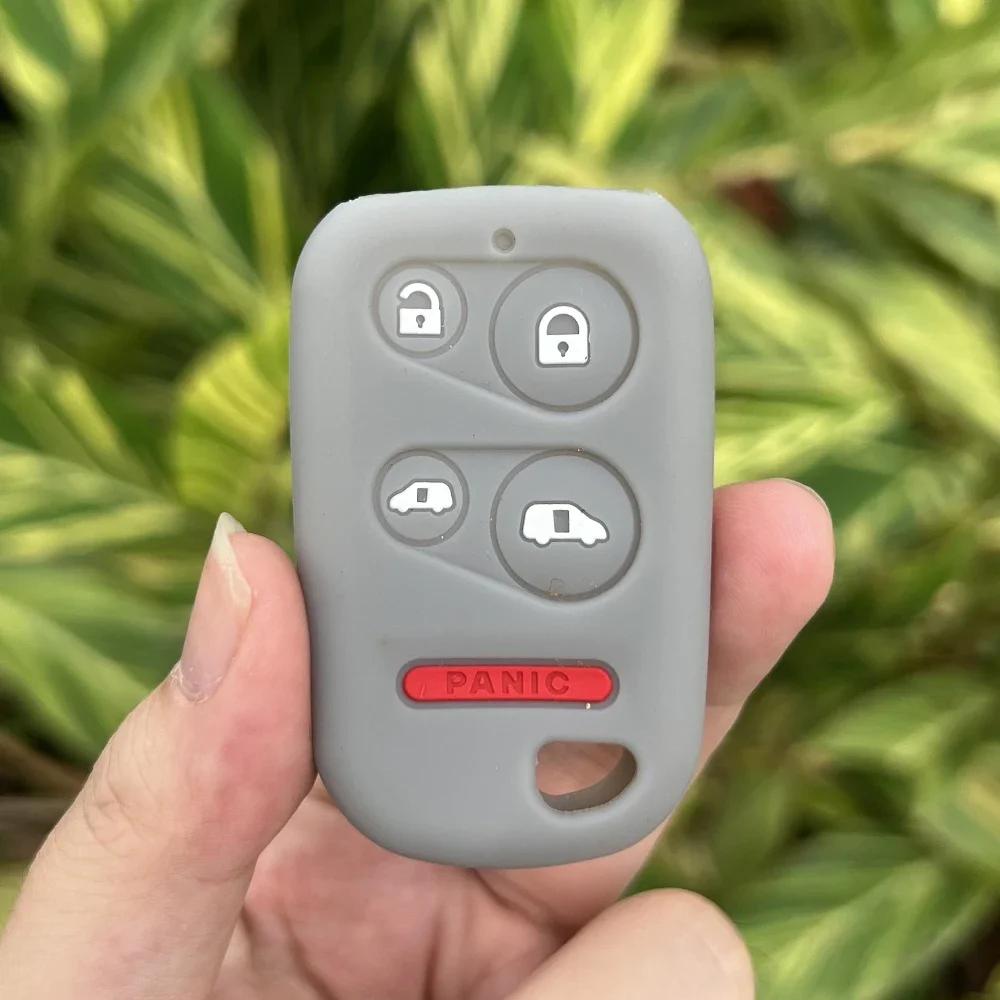 5 Button Silicone Car Key Cover Case Protect Skin Rubber Shell Holder for Honda Odyssey Mini Van 1999 2000 2001 2002 2003 2004