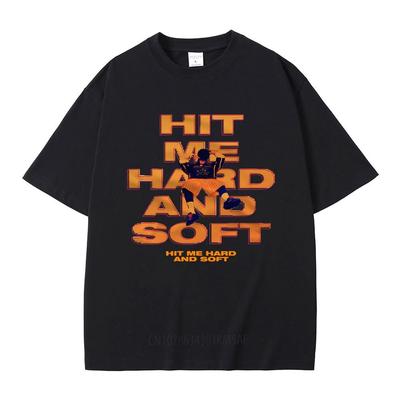 Koszulka z krótkim rękawem Hit Me Hard and Soft Tour Męska Casualowa Oversizeowa Koszulka Streetwear Męska Damska