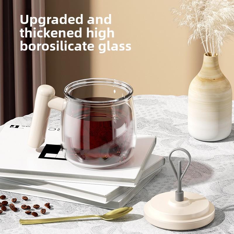 

Новая автоматическая чашка для смешивания Электрическая зарядка Кофейная чашка Офис Дом Стеклянная кружка Maple 301-400ml хаки