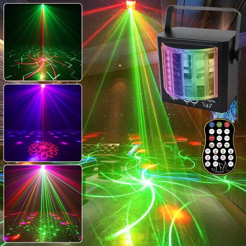 Rechargeable Bar Disco LED Atmosphere Lamp KTV Projection Stage Light Small Indoor Rotating Colorful Laser Light