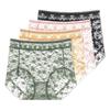 Spitzen High Waist Slips für Damen Durchsichtige Mesh Dehnbare Slips Sexy Bequeme Unterwäsche Große Größen Dessous