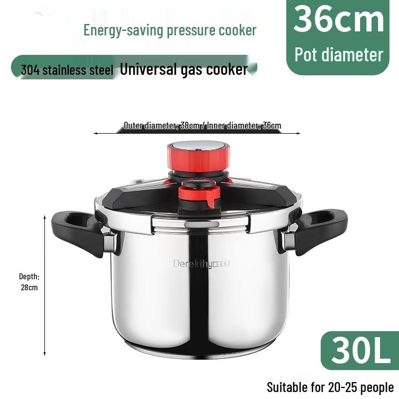 ZhiShi 30L 36cm 304 Stainless Steel Induction Pressure Cooker
