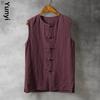 Men's Retro Chinese Linen Tang Vest - Loose Fit Sleeveless Waistcoat
