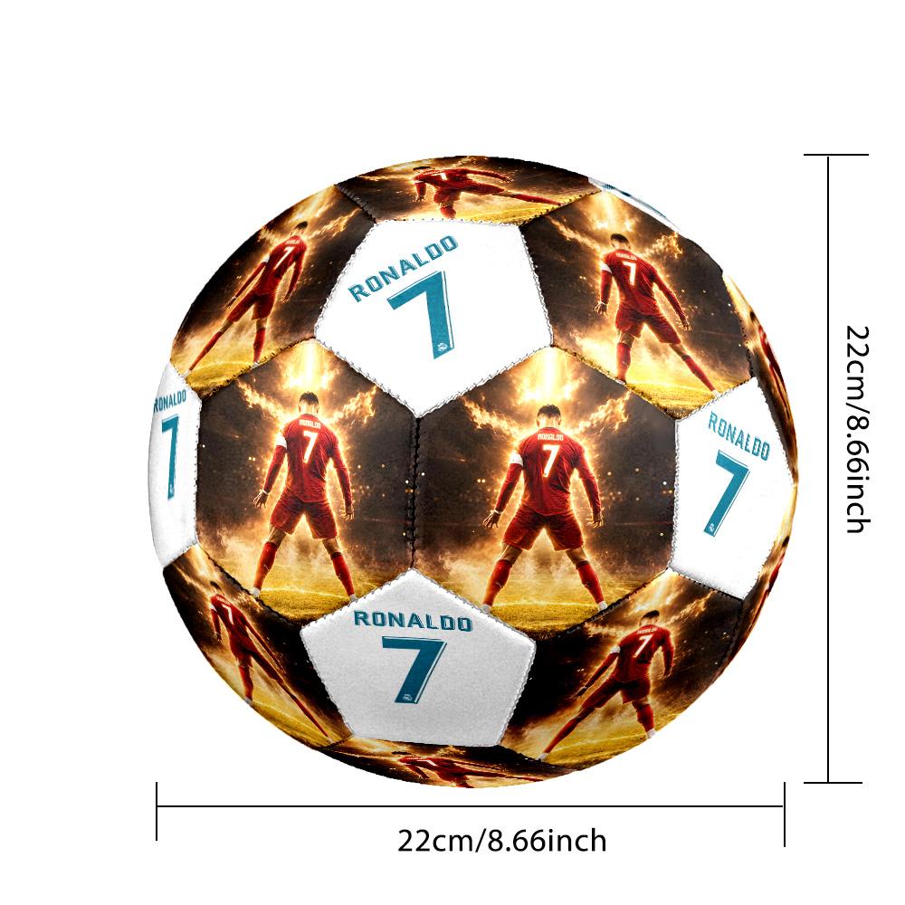 Ronaldo's Cr7 Football Legend Soccer Ball Size 5 Football Machine-Stitched Indoor/Outdoor Universal Football Ideal for Soccer Enthusiasts