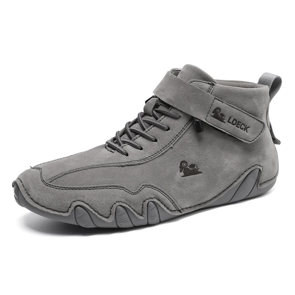 2025 Men Casual Shoes Luxury Brand High Top Sneakers Flat Soprts Loafers Men Moccasins Italian Winter Shoes Leather Ankle Boots