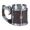 Barrel Cup Made of Resin And Stainless Steel with Ergonomic Handle for Gift Home Decor, Camping,
