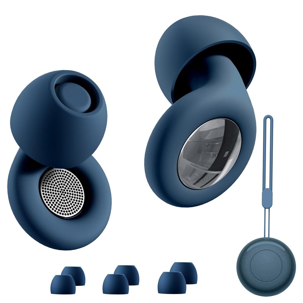Noise Cancelling Ear Plugs For Sleeping Reusable Silicone 45db with Case 8 Eartips
