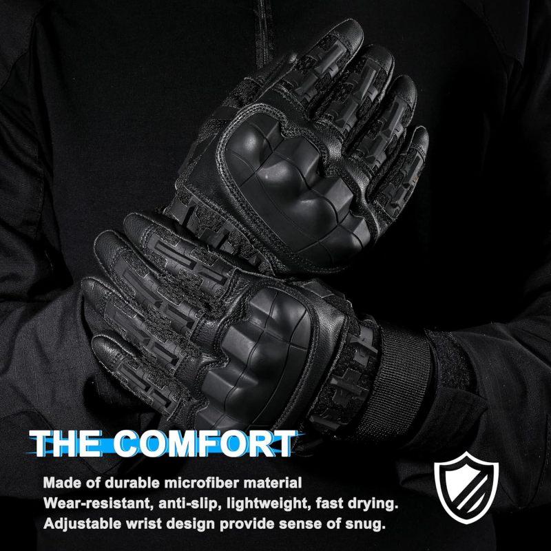 Rubber Guard Tactical Gloves for Men Touchscreen Airsoft Motorcycle Hunting Outdoor