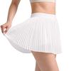 "Breezy, hip-covering athletic skirt: slimming, pleated design for outdoor fitness, tennis, and yoga."