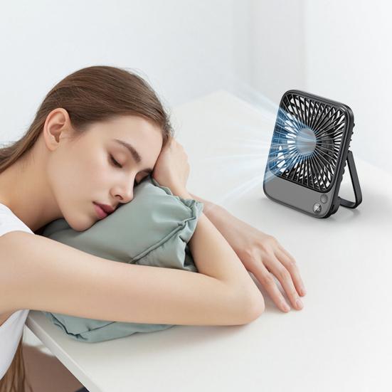 Rechargeable Portable Fan Electric Mini Fan with Brushless Motor 4 Speeds Strong Airflow