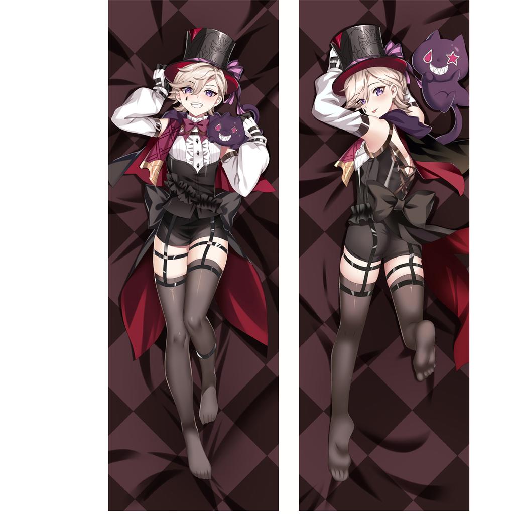 Genshin Lyney Cosplay Hug lungă hug corp husă de pernă piele de piersică Genshin Impact hugging hugging hug hug pernă lungă de Crăciun