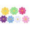 5 Stück/Set Stickaufnäher Gänseblümchen Sonnenblumen Blumen Aufnäher zum Aufbügeln für Kleidung Jeans Schuhe Taschen Kleidung Nähen Applikation DIY