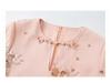 Chinese National Style Embroidered Summer Dress with Beading In Floral A-line Design