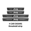 Auto Door Sill Scratch Protector Sticker for Renegade Wrangler  JK JL Grand Cherokee Compass Carbon Fiber Car Accessories