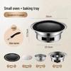Korean-Style Stainless Steel Round BBQ Grill & Fire Pit with Non-stick Baking Pan