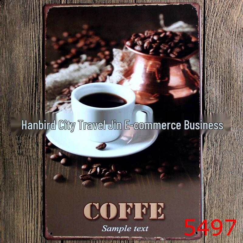 Vintage Coffee Tin Sign for Restaurant or Home Decor