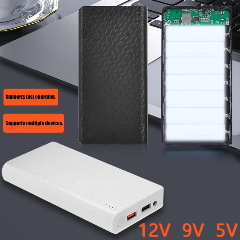 Removable Battery Case Battery Holder Rechargeable Batteries Storage Box Detachable Mobile Power Module ABS Texture