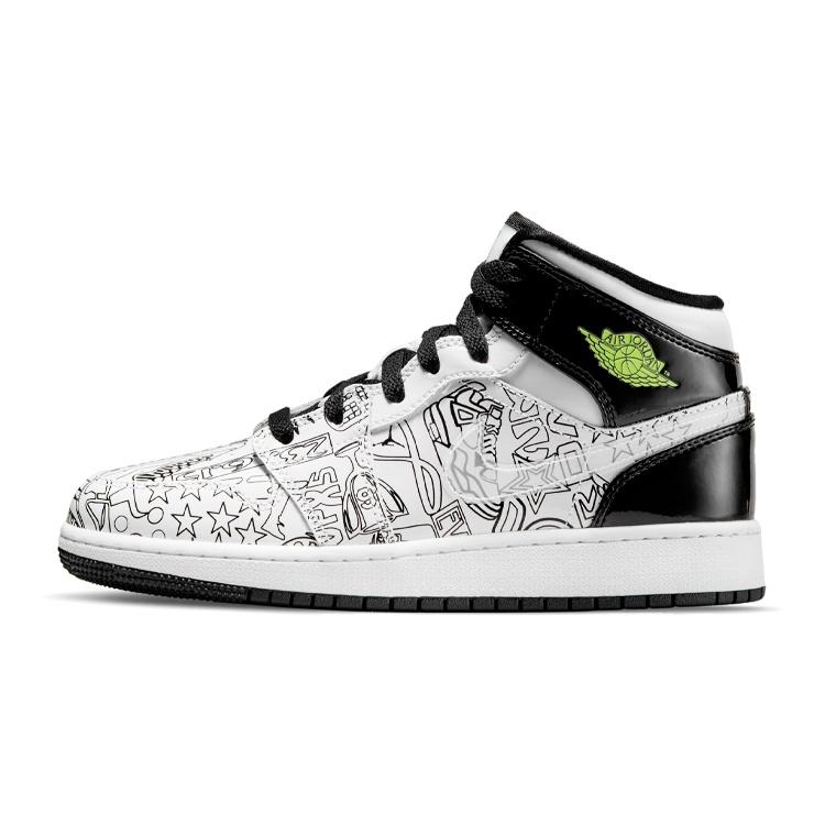 (GS) Air Jordan 1 Mid SE DIY Kids DC4099-100 EU 36.5