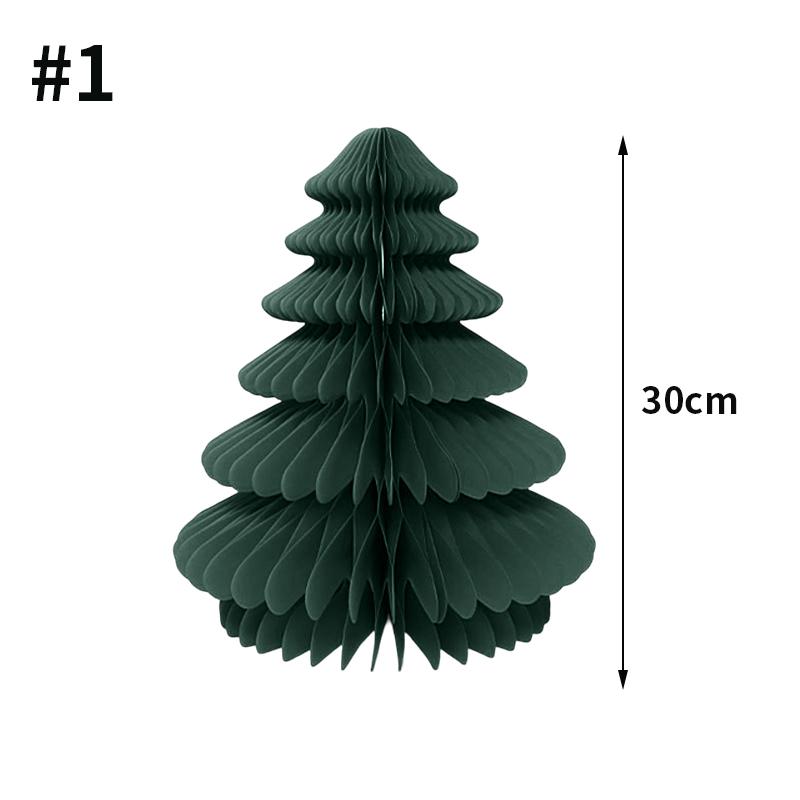 2026 Christmas Tree Honeycomb Ball 3D Folding Christmas Tree Ornament Desktop Decoration  for Xmas Navidad Happy New Year Decor