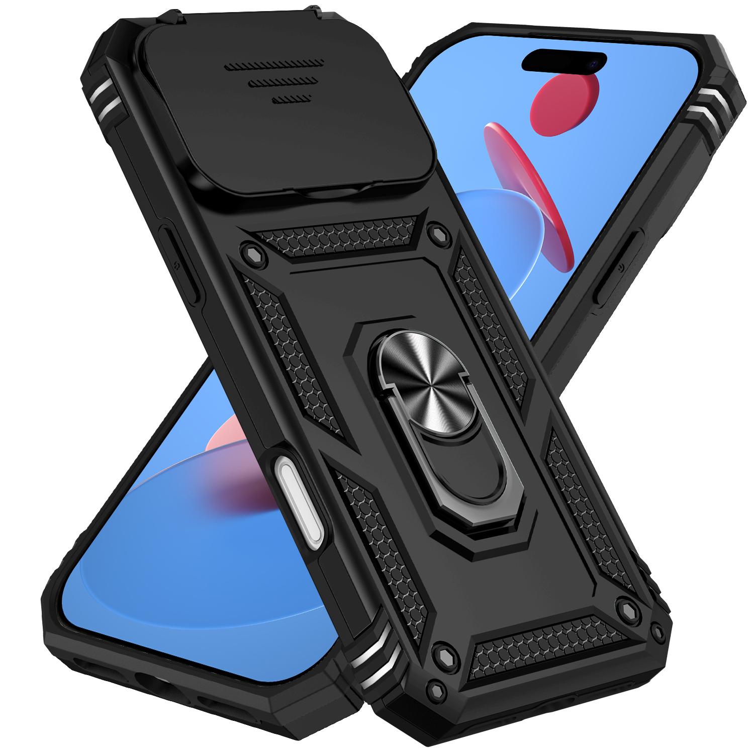 

Військовий кейс-слайдер для iPhone 17 Pro Max Air 16e 16 Plus 15 14 13 12 11 Захисне кільце для камери Тримач Задня кришка iPhone 12 Pro Max чорний