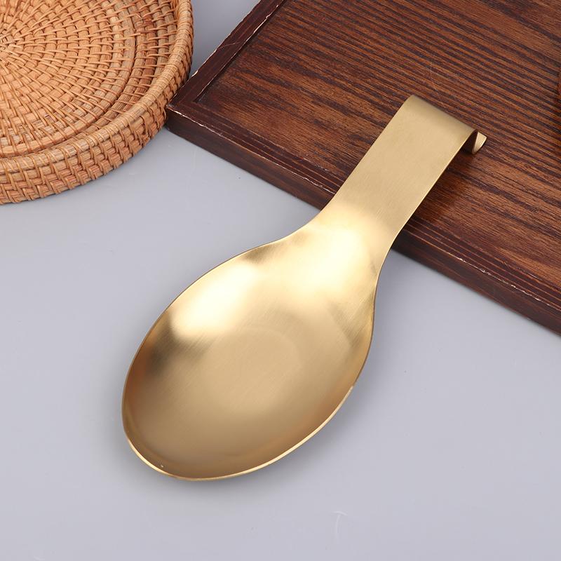 Fish Shape Spoon Rest Thickened Stainless Steel Tableware Spoon Shelf Buffet Clip Tray Hotel Restaurant Kitchen Utensil Holder
