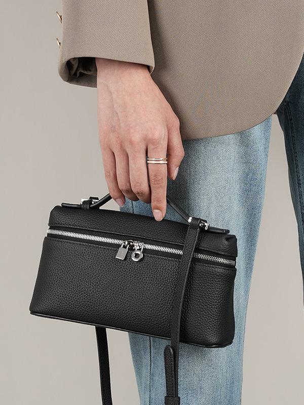 Autumn-Inspired Women's Single Shoulder Crossbody Handbag - Versatile Niche Lunch Box Style